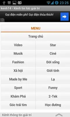 kenh14 - Kênh tin tức giải trí android App screenshot 2